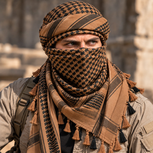 100 cotton tactical shemagh - cotton,